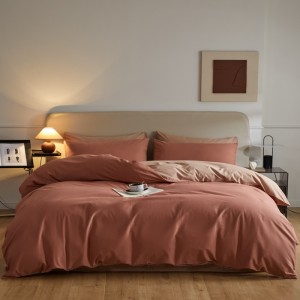 New pure cotton brushed solid color two-piece four-piece set