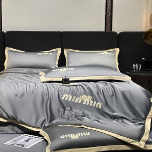 New washed ice silk summer quilt four-piece set