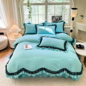 New Skin-Friendly Brushed French Romantic Four-Piece Set