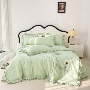 Summer Korean-style quilt cover and bed sheet multifunctional quilt four-piece set