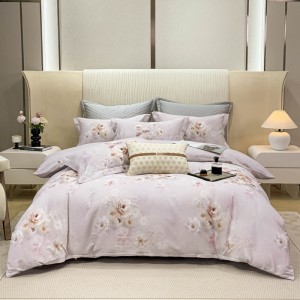 100% cotton brushed four-piece set digitally printed thickened pure cotton brushed four-piece