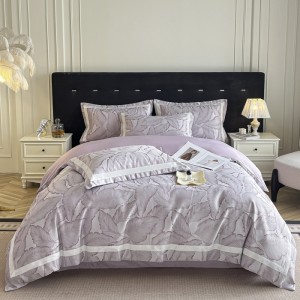 Polygon craft summer three-dimensional relief leaf ice silk four-piece set