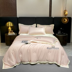 New washed ice silk summer quilt four-piece set