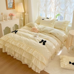 Cotton Waffle Princess Dress Four-Piece Set