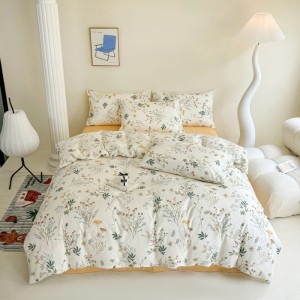 New 40s twill pure cotton printed home four-piece set
