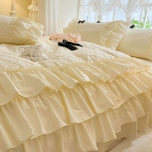 Cotton Waffle Princess Dress Four-Piece Set
