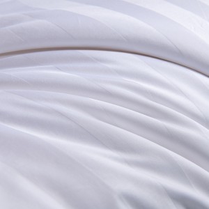 High-end new four-piece set 60-count pure cotton satin strip hotel four-piece set