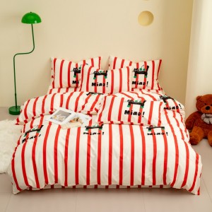 New 40s twill pure cotton printed home four-piece set