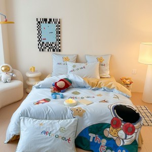 New atmospheric digital pure cotton set lemon four-piece set