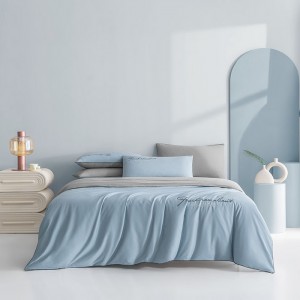 Pure cotton A-class 60s long-staple pure color satin pure cotton four-piece set