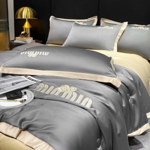 New washed ice silk summer quilt four-piece set