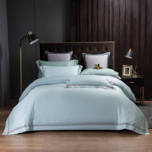 New hotel style pure cotton four-piece set, pure color, light luxury style four-piece set