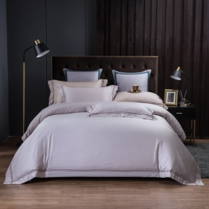 New hotel style pure cotton four-piece set, pure color, light luxury style four-piece set
