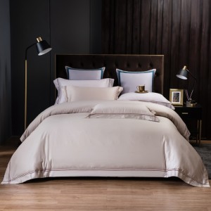 New hotel style pure cotton four-piece set, pure color, light luxury style four-piece set