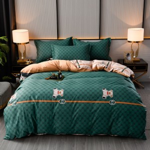 Large cotton four-piece set pure cotton printed four-piece set