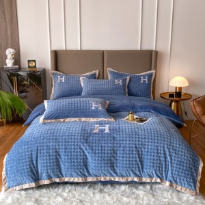 New baby velvet embossed embroidery four-piece set