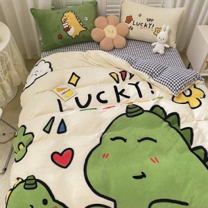 Special edition thickened high-weight cartoon large version A-class milk velvet four-piece set
