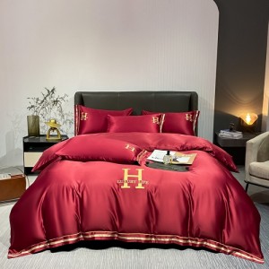 Home exquisite washed silk Tencel four-piece suit