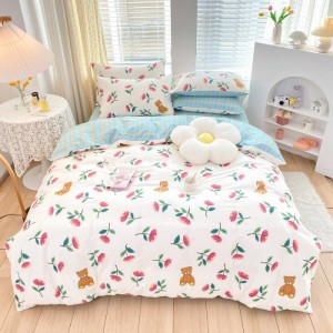 Household 40-count pure cotton printed four-piece set