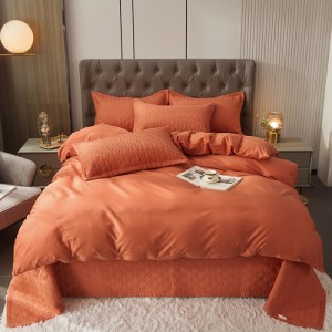 New pure color pure cotton bed cover pure cotton quilt cover single product pillowcase four-piece set
