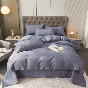 New pure color pure cotton bed cover pure cotton quilt cover single product pillowcase four-piece set