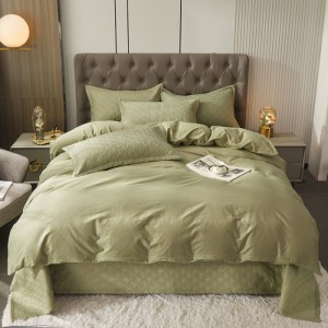 New pure color pure cotton bed cover pure cotton quilt cover single product pillowcase four-piece set