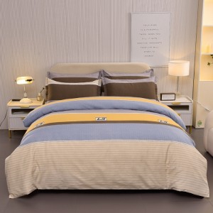 Thickened 100% cotton active brushed four-piece set, pure cotton three-piece set