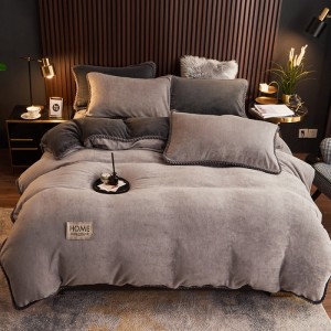 Exquisite High-Gram European-Style Milk Fleece Four-Piece Set