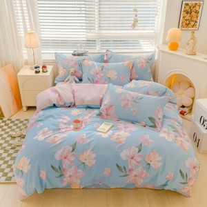 Exquisite and elegant all-cotton printed four-piece set series