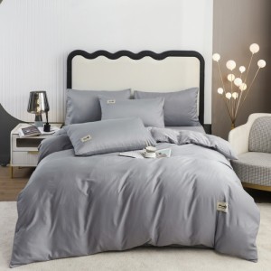 New exquisite washed silk solid color Polyester four-piece set