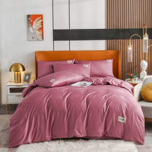 New exquisite washed silk solid color Polyester four-piece set