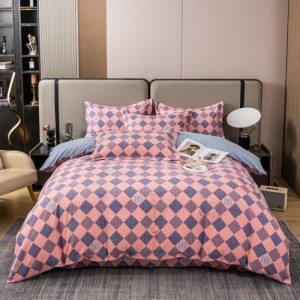 Cotton jet thickened brushed household printed four-piece set
