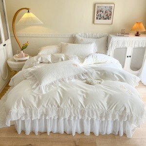 New pure cotton bed skirt for home use four-piece set