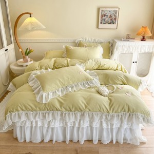 New pure cotton bed skirt for home use four-piece set