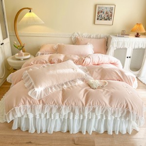 New pure cotton bed skirt for home use four-piece set