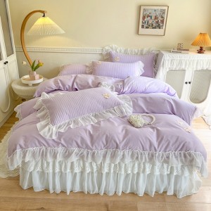 New pure cotton bed skirt for home use four-piece set