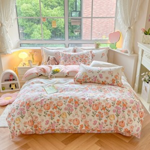 Exquisite and elegant all-cotton printed four-piece set series