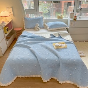 Exquisite and delicate milk velvet 4D color printing and carving four-piece set