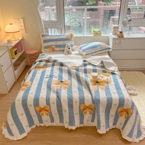 Exquisite and delicate milk velvet 4D color printing and carving four-piece set