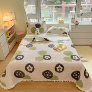 Exquisite and delicate milk velvet 4D color printing and carving four-piece set