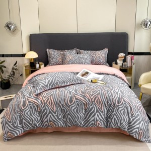 Printed 100% cotton ecological brushed four-piece set