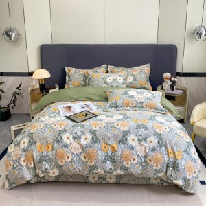 Printed 100% cotton ecological brushed four-piece set