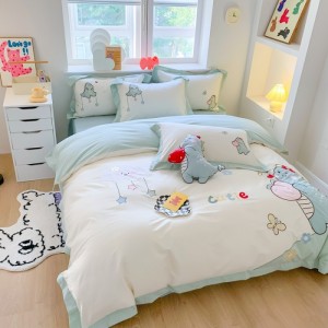 New 100-count long-staple cotton washed cotton four-piece set