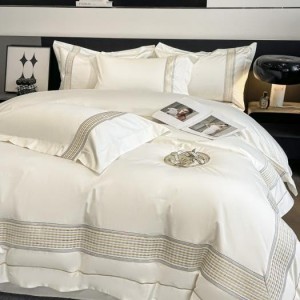 7-Star Hotel Style Double-Sided Encrypted Thickened 100% Pure Cotton Embroidered Four-Piece Set