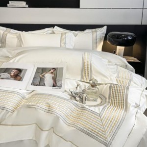 7-Star Hotel Style Double-Sided Encrypted Thickened 100% Pure Cotton Embroidered Four-Piece Set