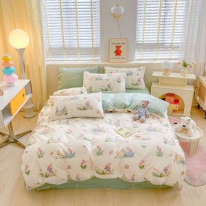 New home spring and summer pure cotton jet printing four-piece set