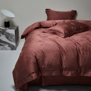 100s buried rope wide-edge pure cotton jacquard long-staple cotton four-piece set