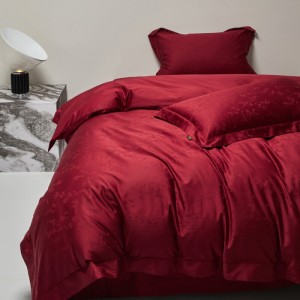 100s buried rope wide-edge pure cotton jacquard long-staple cotton four-piece set
