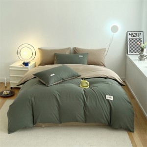 Multi-color new pure cotton candy-colored quilt cover pure cotton four-piece set