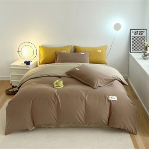 Multi-color new pure cotton candy-colored quilt cover pure cotton four-piece set
